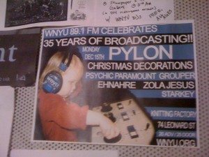 Poster at WNYU (Photo: J. Waits) Poster at WNYU (Photo: J. Waits)
