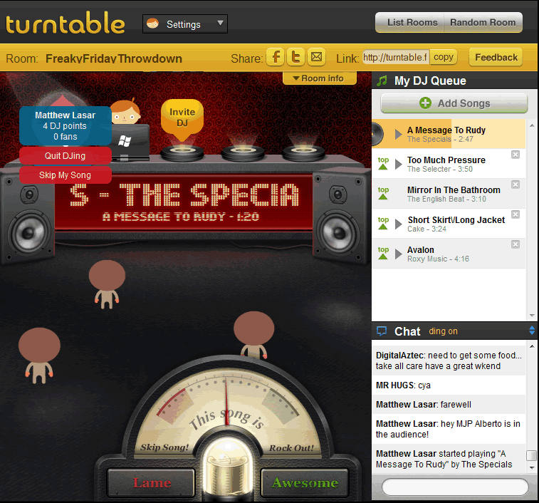 Turntable.fm: a new kind of DJ