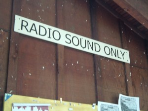 Radio Sound Only Sign at KZSC (Photo: J. Waits)