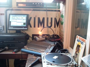 The DJ Booth at Radio Valencia (Photo: J. Waits)