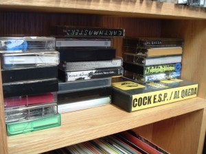 New cassettes at KFJC (Photo: J. Waits)