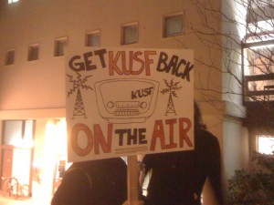 Rally to Save KUSF on Jan. 19, 2011 (Photo: J. Waits)