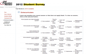 Princeton 2013 Survey's College Radio Question