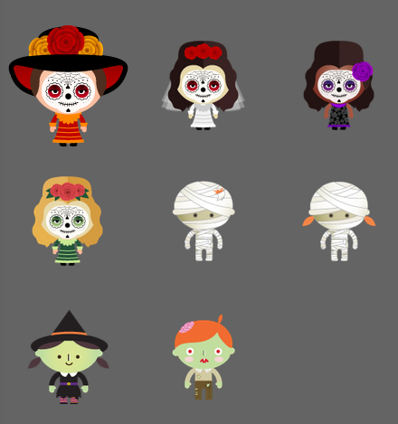 Turntable.fm Halloween avatars