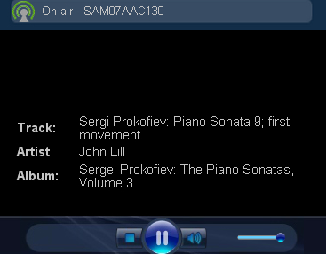 A Sam Vibe classical piano radio station with eight pieces