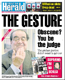 Did Scalia flip the bird in this picture?