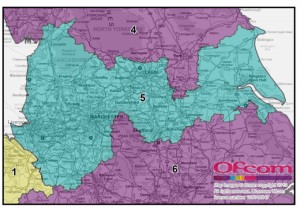 Ofcom map of northern England area