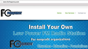 Screenshot from FCCFrequency website