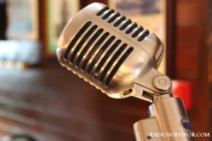 microphone at Bay Area Radio Hall of Fame lunch