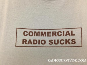 Front of KZSC T-shirt reads "Commercial Radio Sucks"