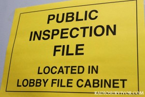 Public Inspection File sign at KUCI
