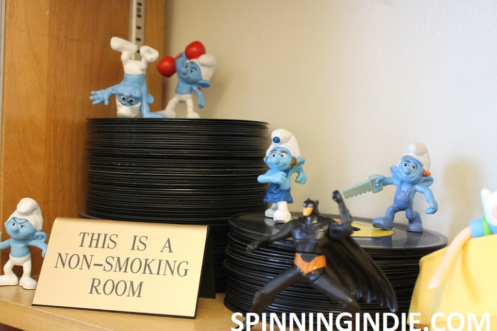 Records and Smurfs at high school radio staiton WLTL