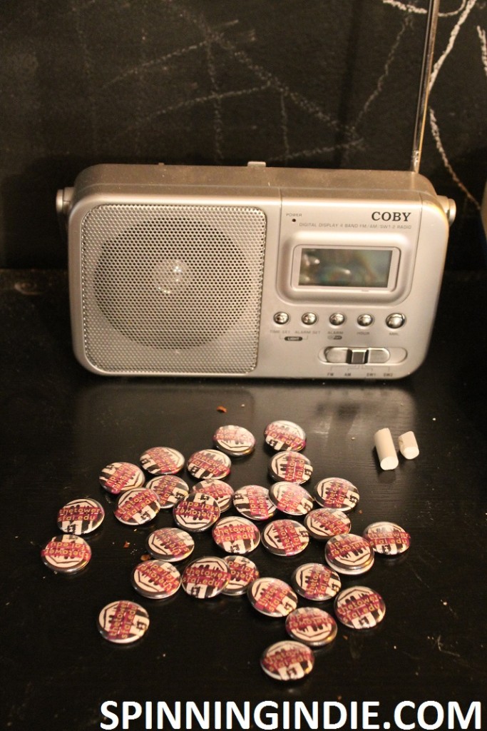 radio at buttons at college radio station The Tower