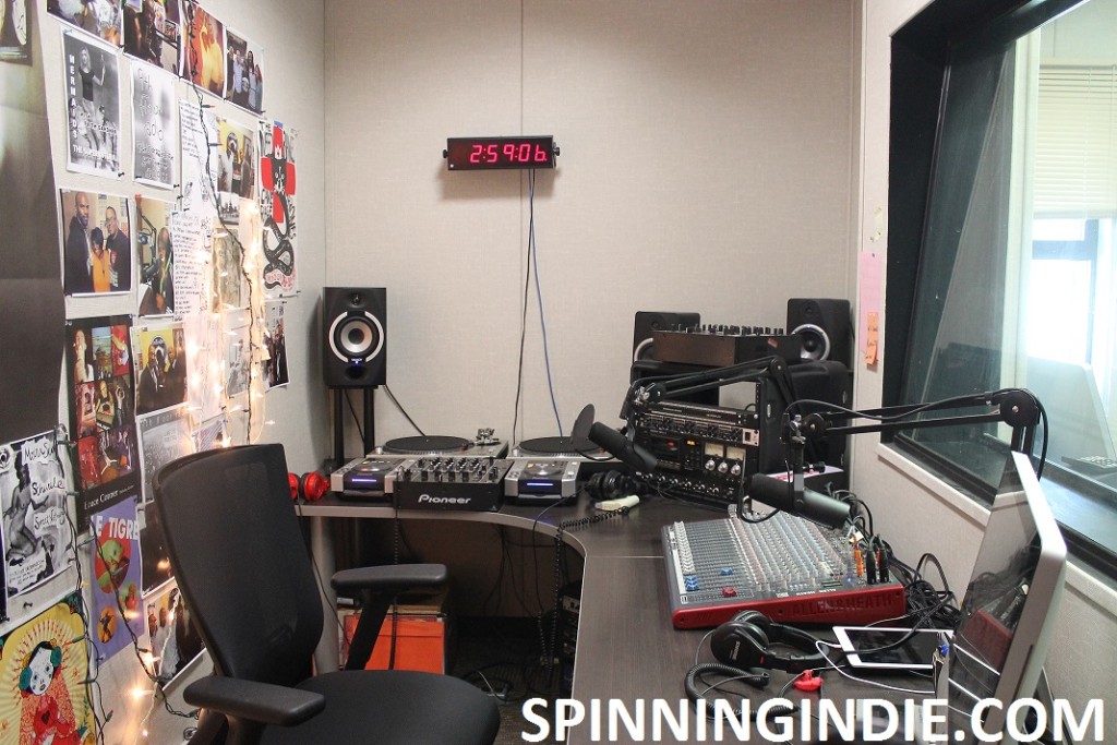 college radio station 9th Floor Radio's studio