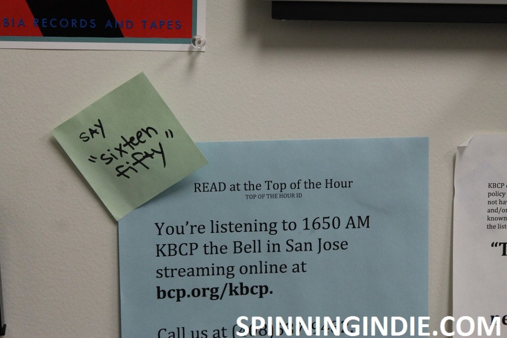 sign in KBCP studio