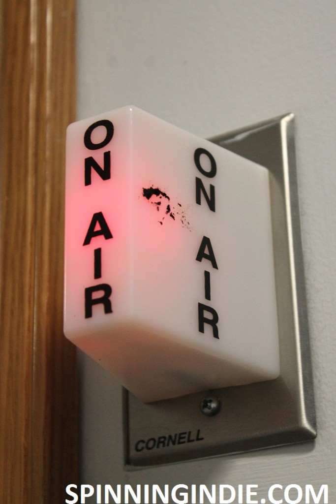 On-air sign at Bellarmine Radio