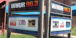 signage outside commercial college radio station WHUR