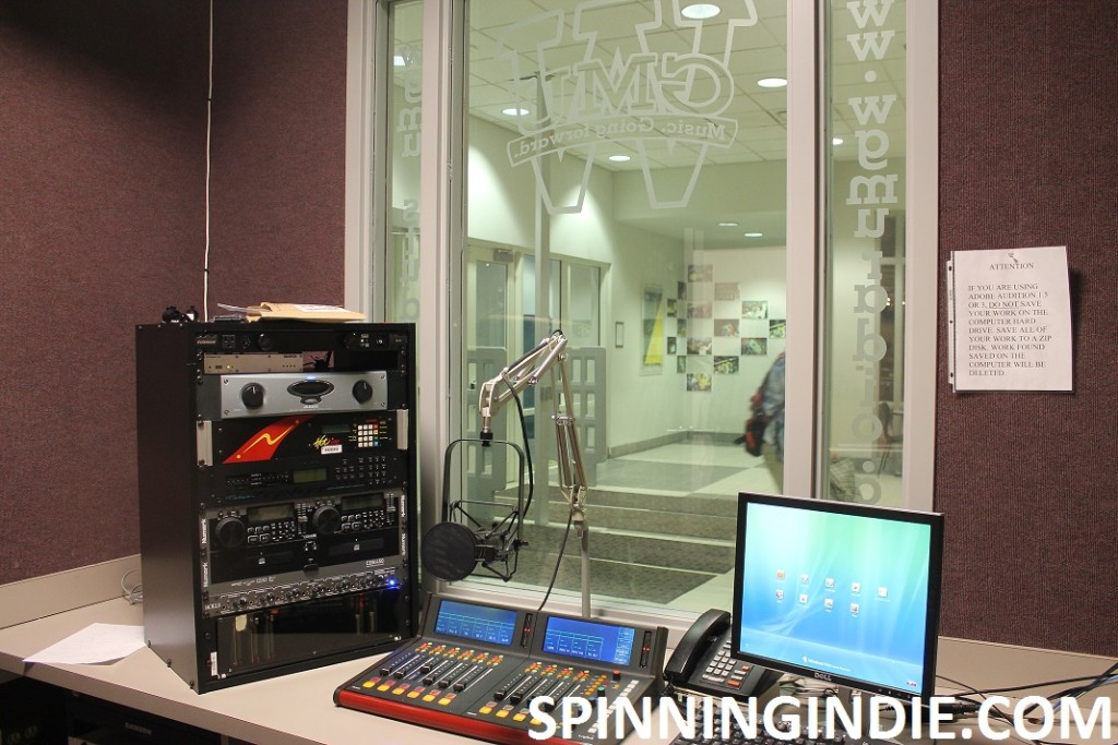 college radio station WGMU's production studio