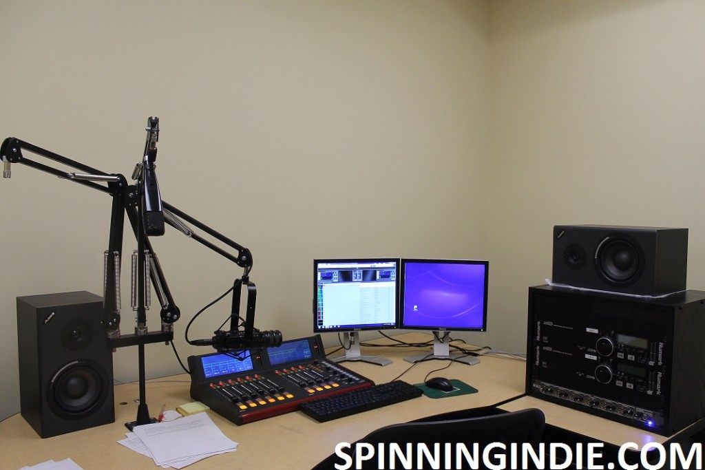 college radio station WGMU practice studio