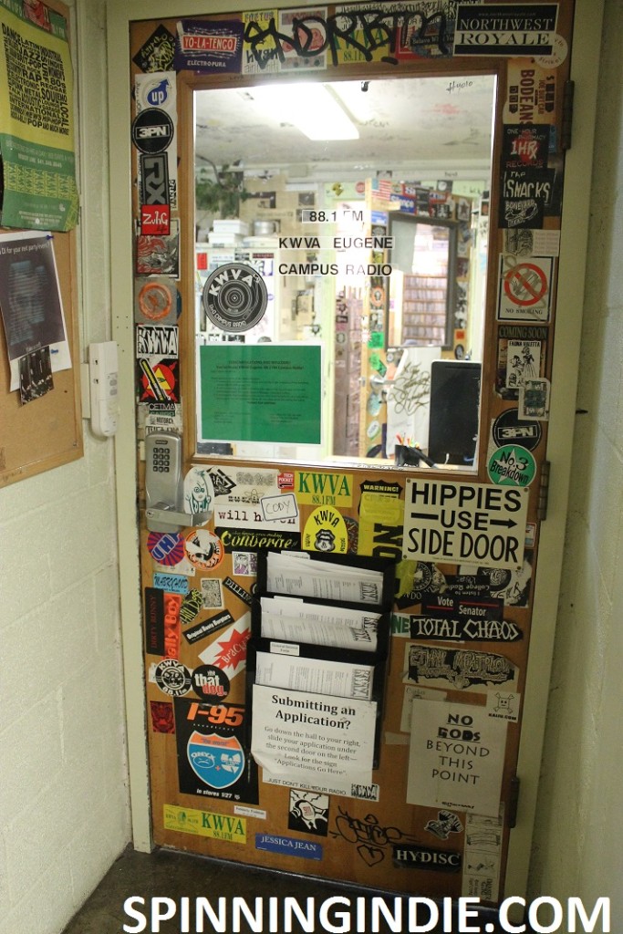 door to college radio station KWVA