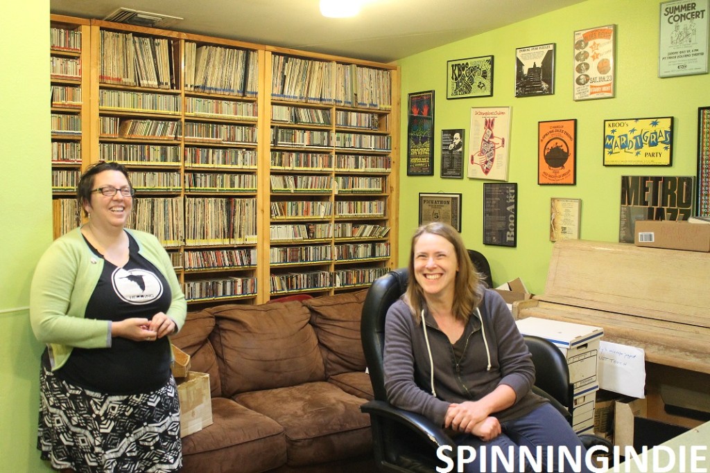 Erin Yanke and Becky Meiers in Studio 1 at KBOO. Photo: J. Waits