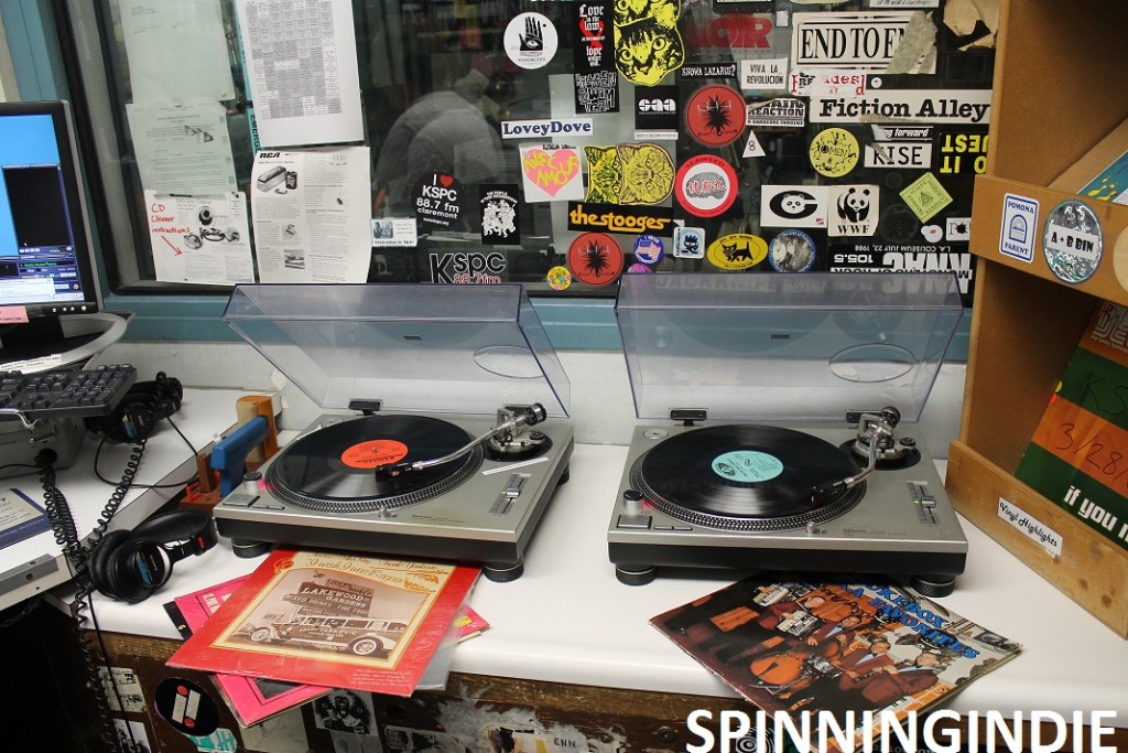 On-air studio at KSPC. Photo: J. Waits