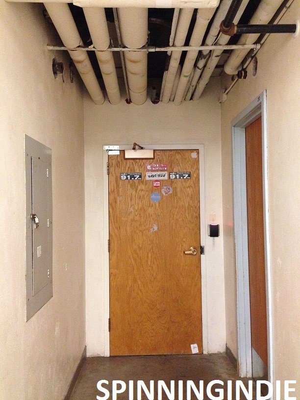 Entrance to college radio station WMCN. Photo: J. Waits