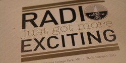 Radio Preservation Task Force - back of program: "Radio Just Got More Exciting" - Photo: J. Waits