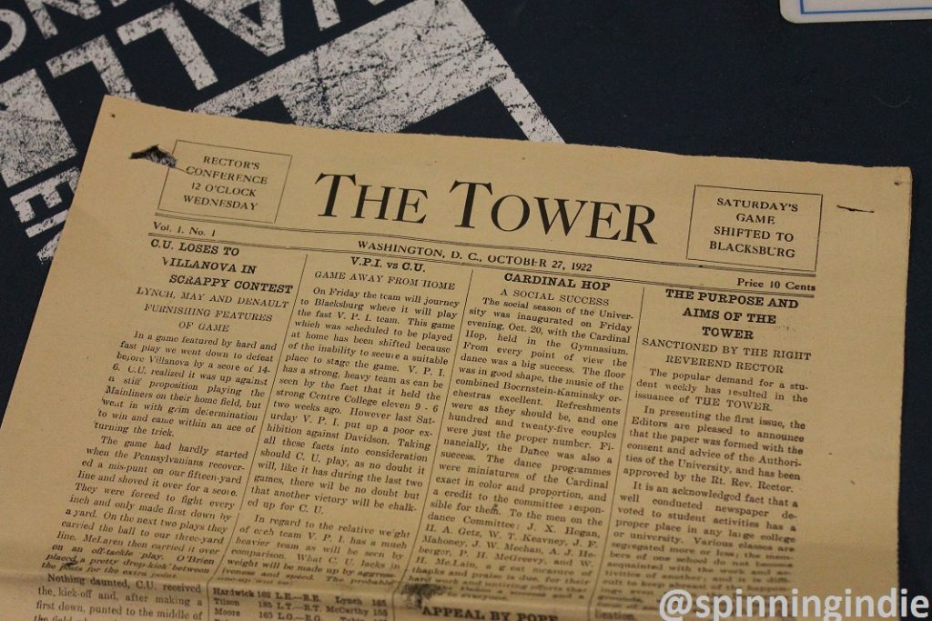 1920s student newspaper from Catholic University. Photo: J. Waits