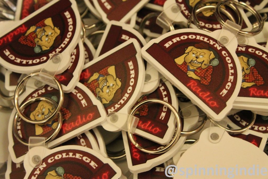 Brooklyn College Radio key chains. Photo: J. Waits