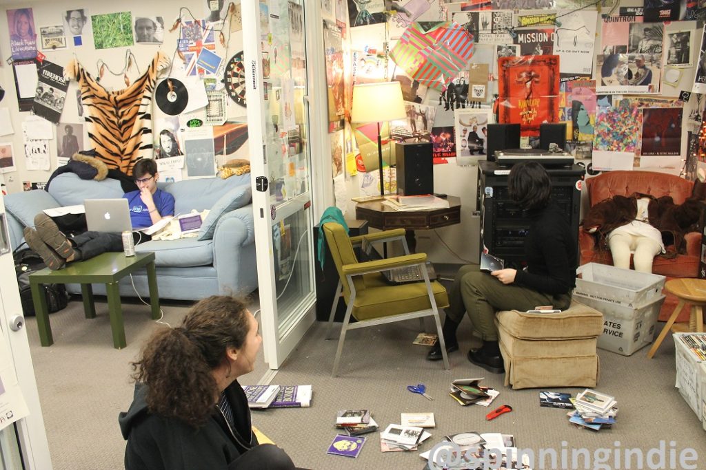 Music office at WPRB. Photo: J. Waits