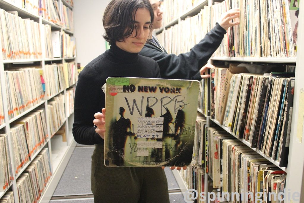Music Director Aida Garrido in the WPRB vinyl library. Photo: J. Waits