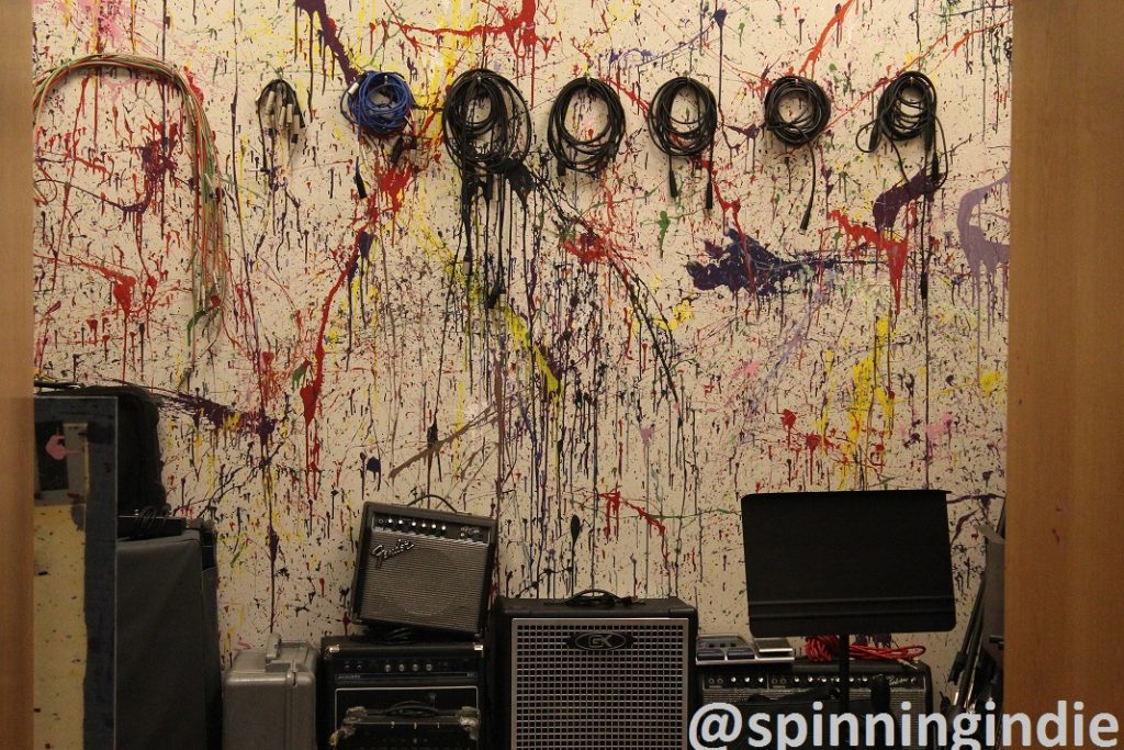 Gear closet in the WPRB live music room. Photo: J. Waits