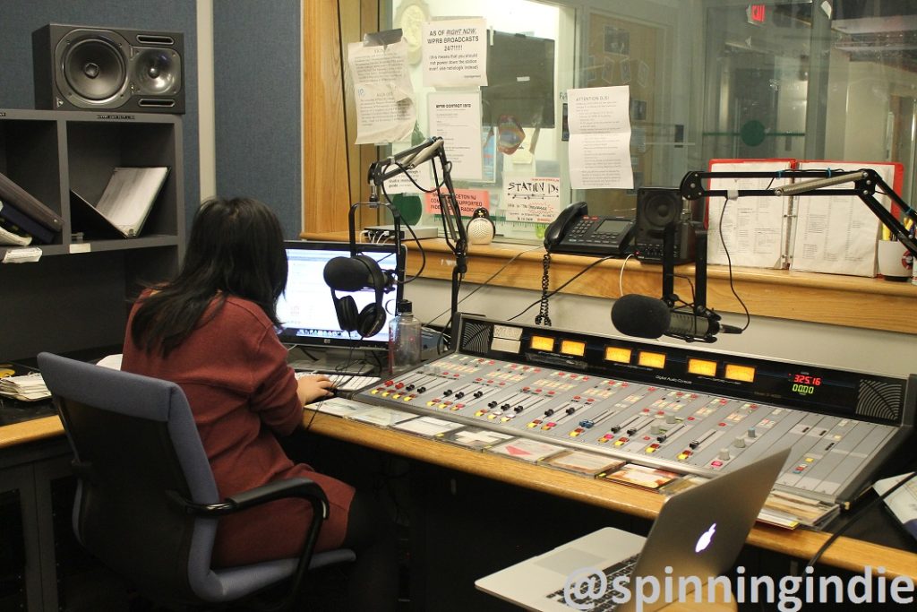 DJ Misha in the WPRB studio. Photo: J. Waits