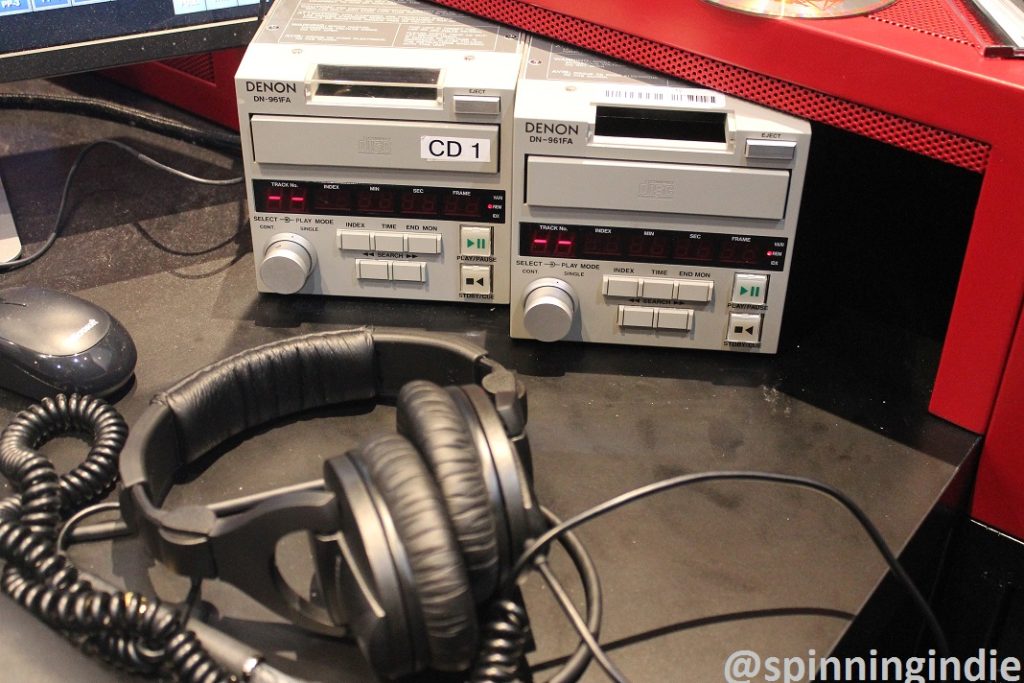 CD players and headphones in WERA-LP studio. Photo: J. Waits