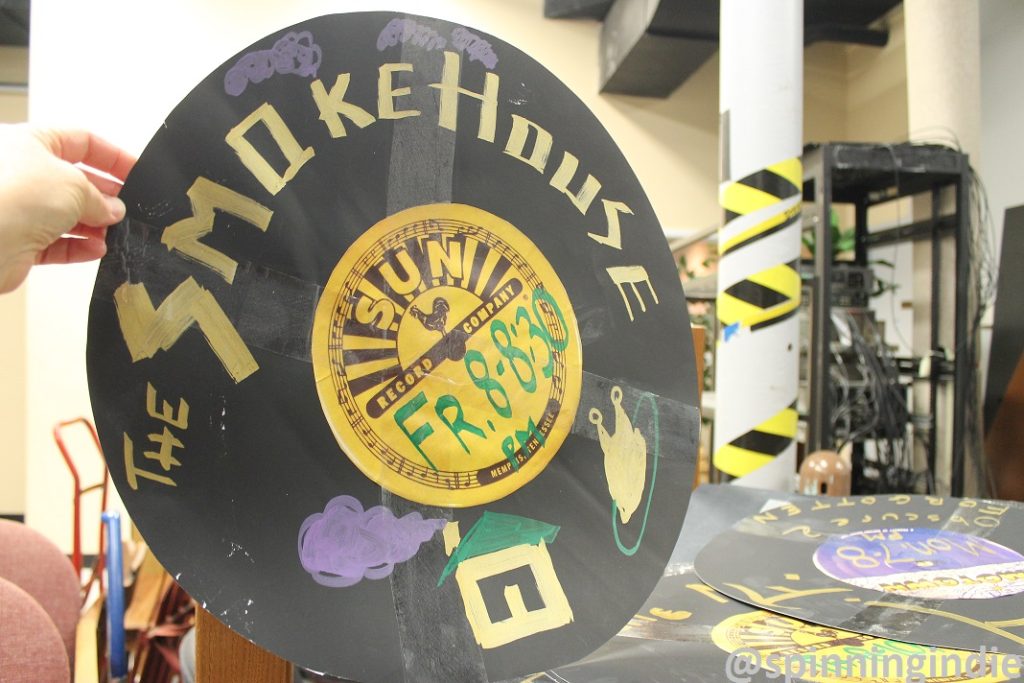 A piece of AIM's Mardi Gras float. Promoting Smokehouse radio show. Photo: J. Waits