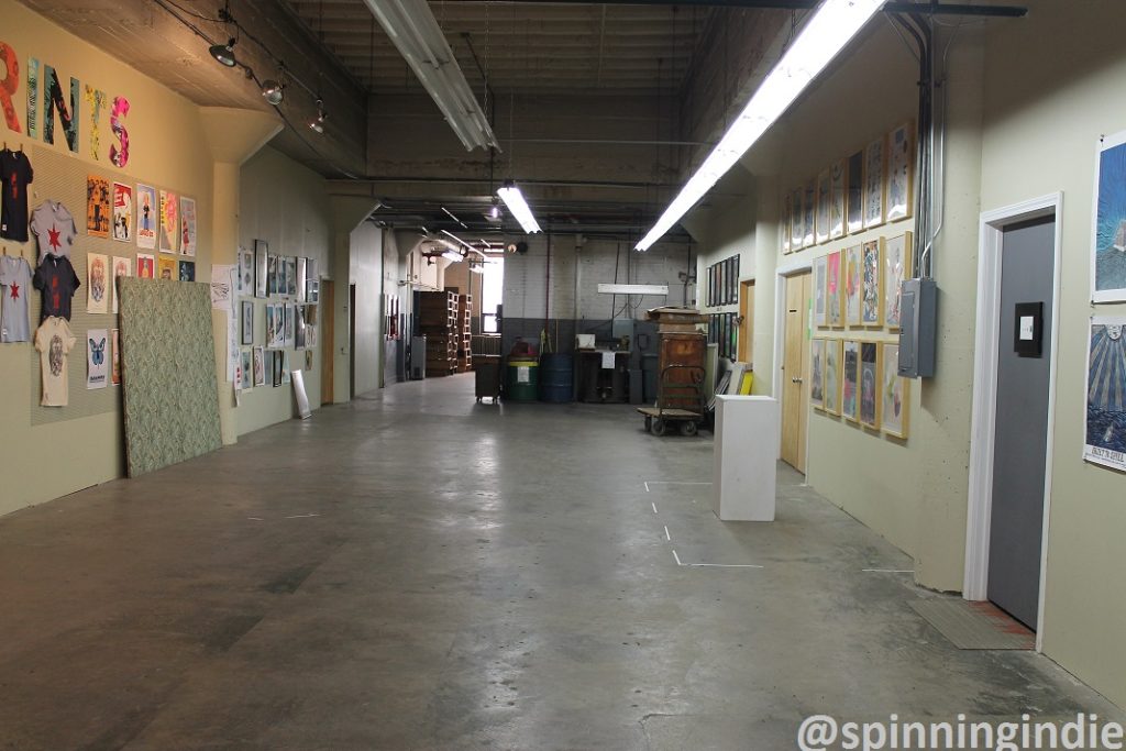 Common area, "Factory Space," down the hall from CHIRP Radio. Photo: J. Waits