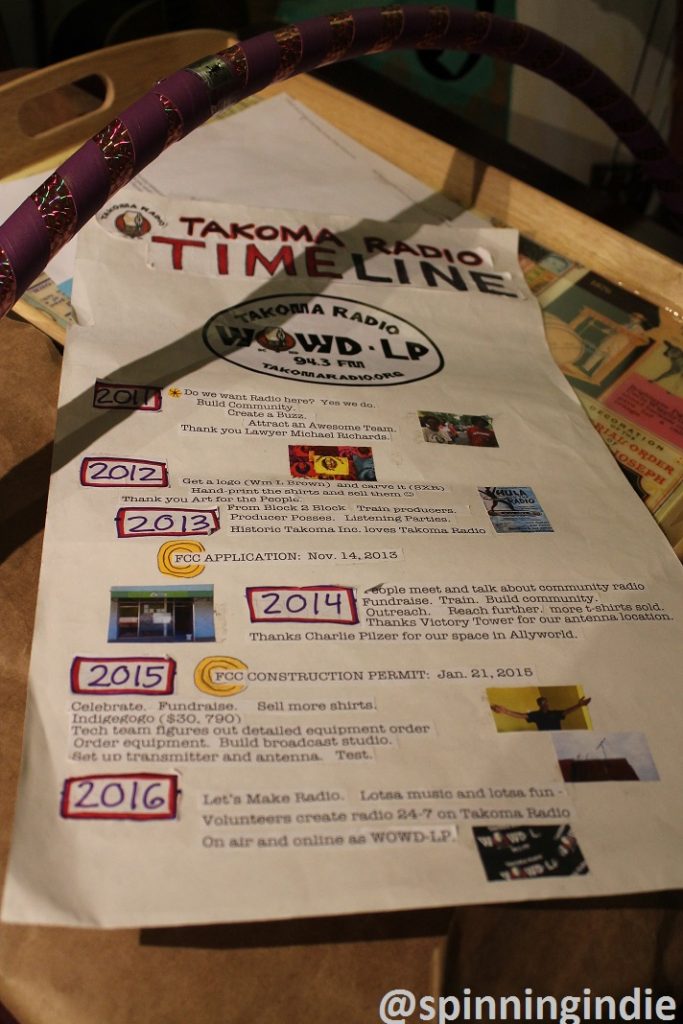 Takoma Radio timeline. Photo: J. Waits