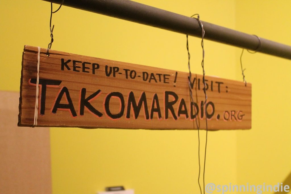 Takoma Radio sign at its studio in February 2016. Photo: J. Waits