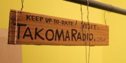 LPFM Takoma Radio sign at its studio in February 2016. Photo: J. Waits