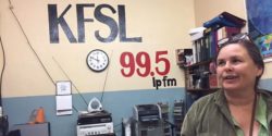 Melanie Robinson, volunteer Program Director at KFSL in Fossil, Oregon