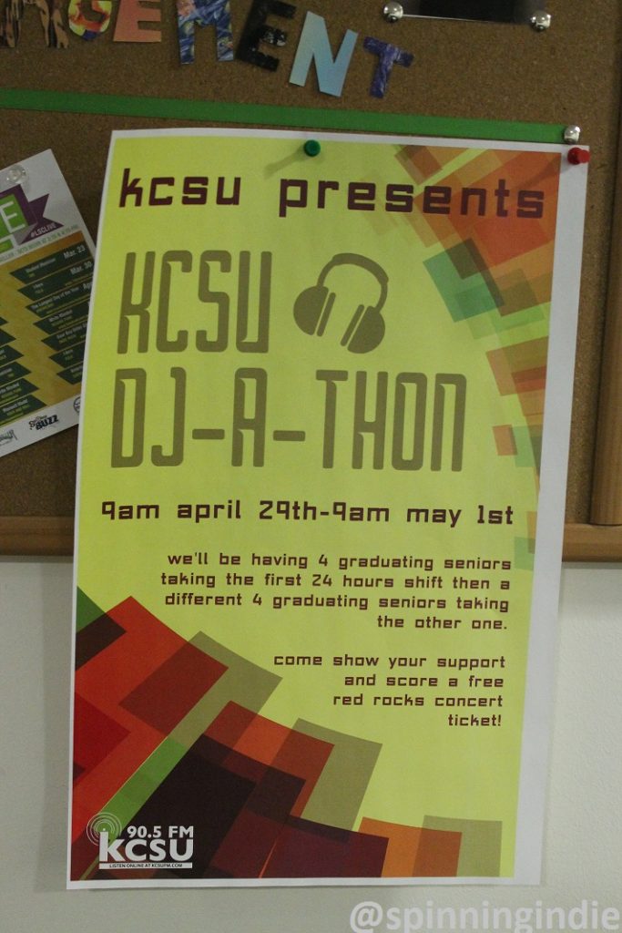 KCSU DJ-a-thon poster. Photo: J. Waits