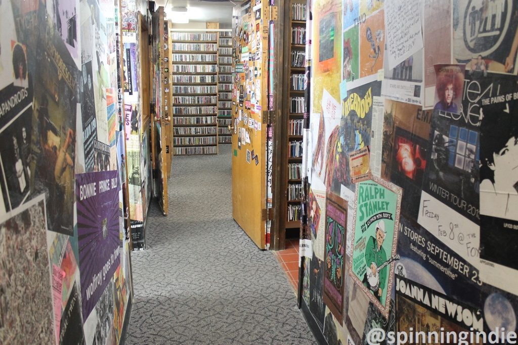 Hallway and CDs at Radio 1190. Photo: J. Waits