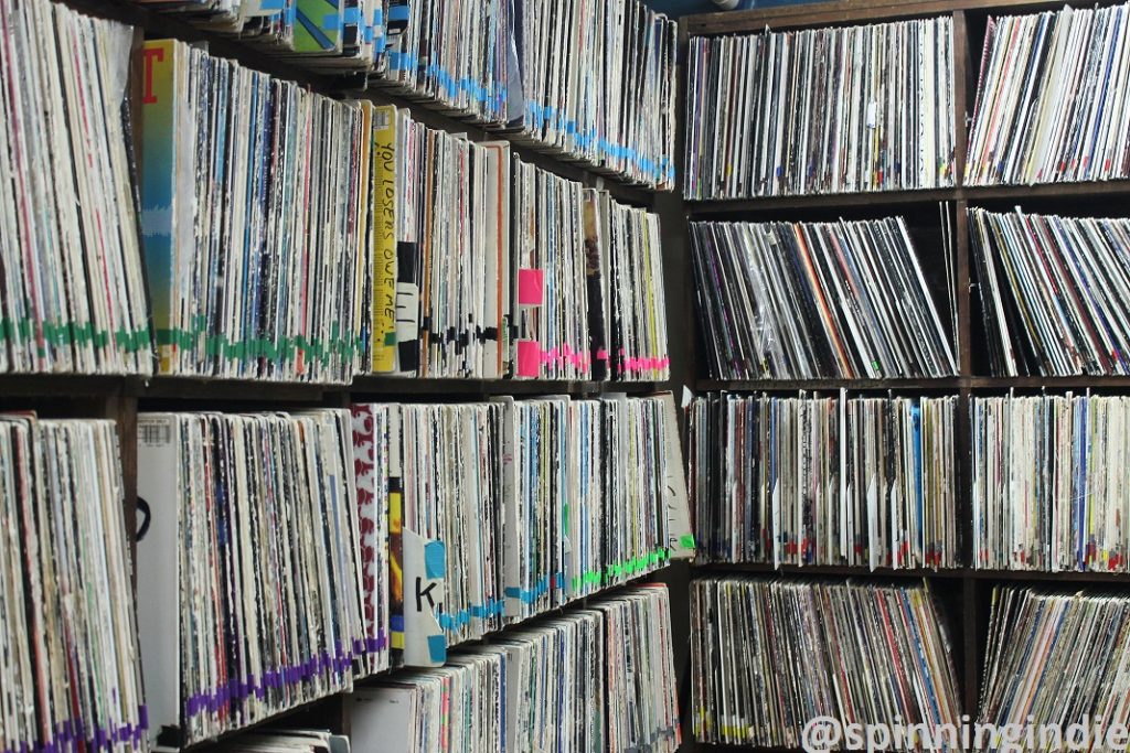 Vinyl records at college radio station Radio 1190. Photo: J. Waits