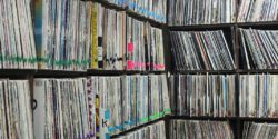 Vinyl records at college radio station Radio 1190. Photo: J. Waits