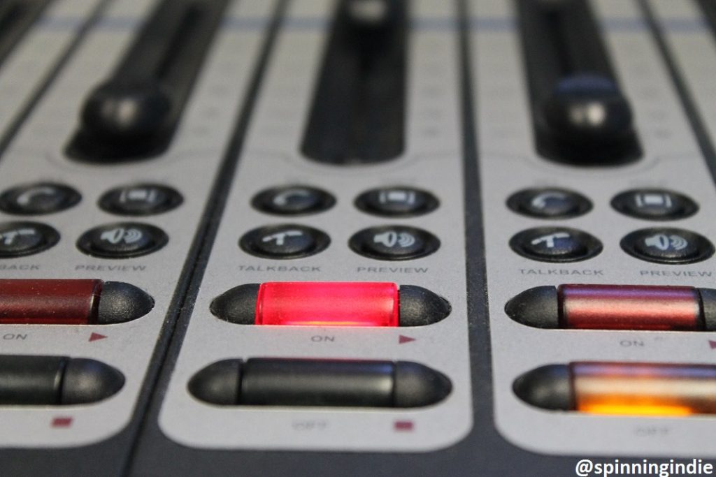 Sound board in KEPC studio. Photo: J. Waits