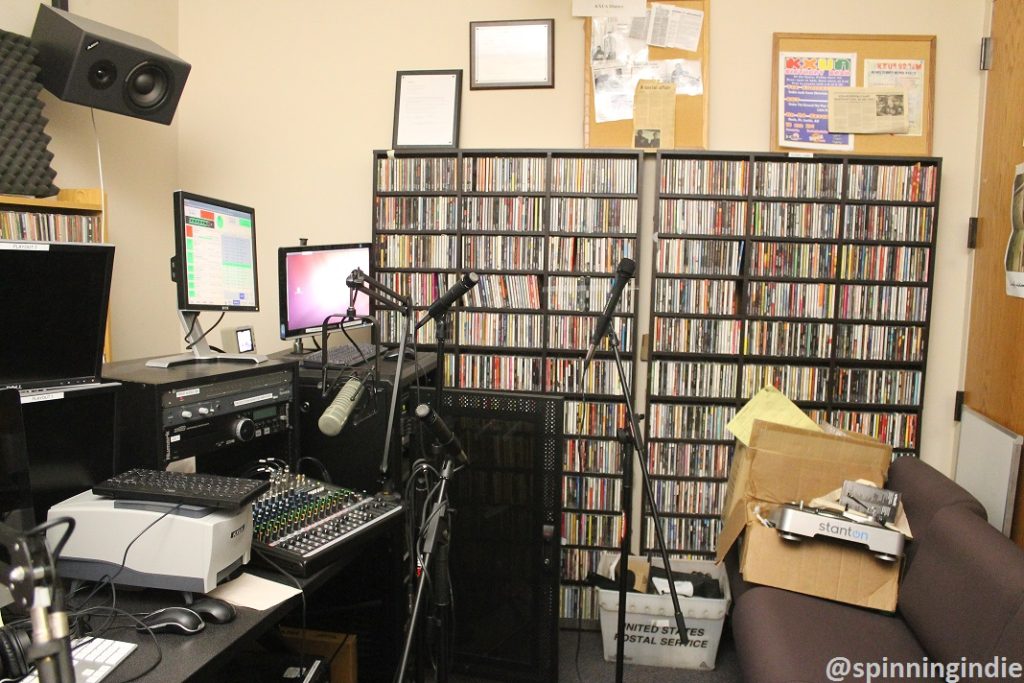 KXUA's recording studio. Photo: J. Waits