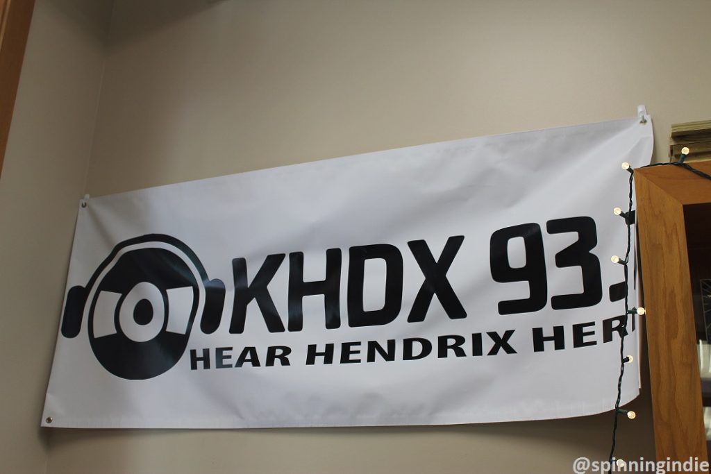 KHDX banner. Photo: J. Waits