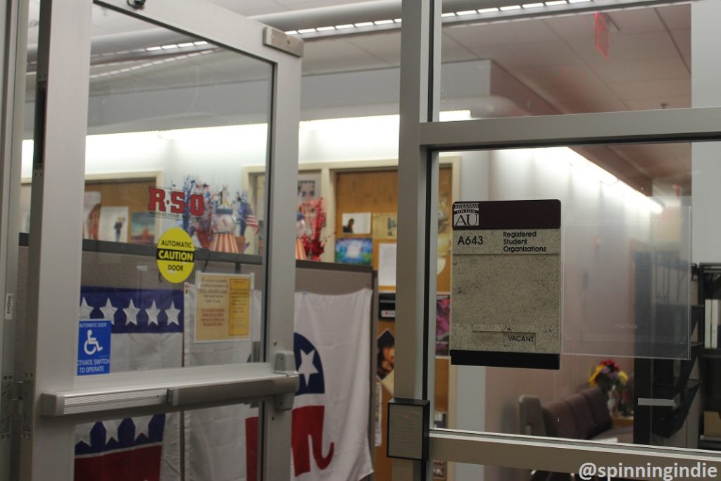 Registered Student Organizations area in the Union building. KXUA office in background. Photo: J. Waits