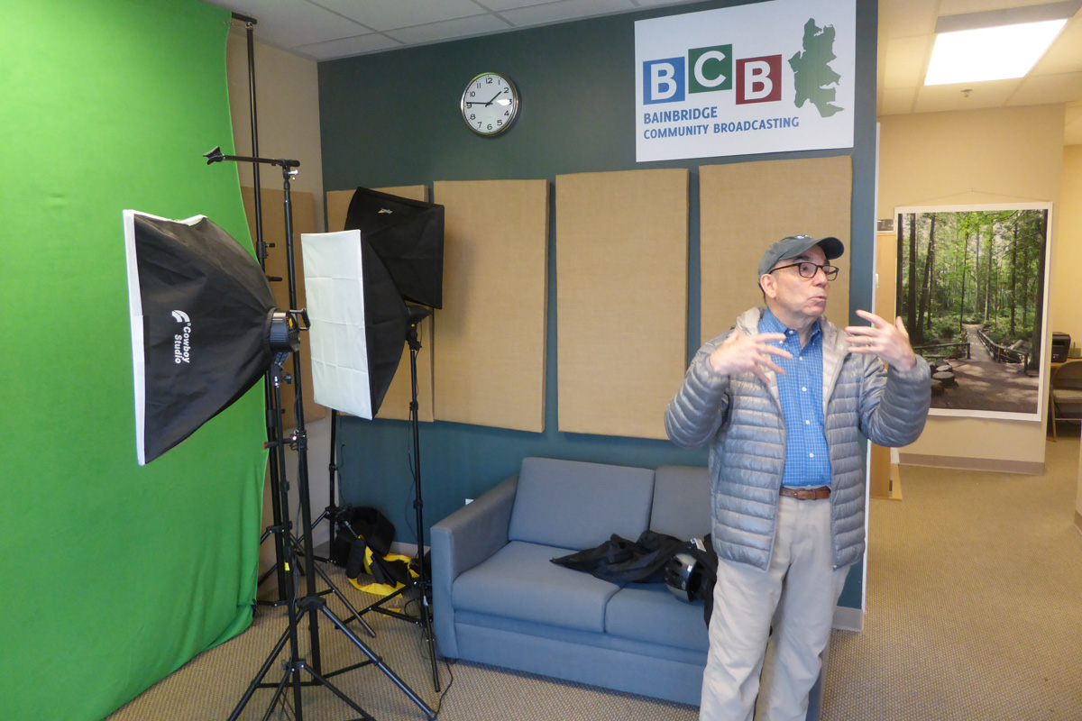 Barry Peters shows off the BCB video studio